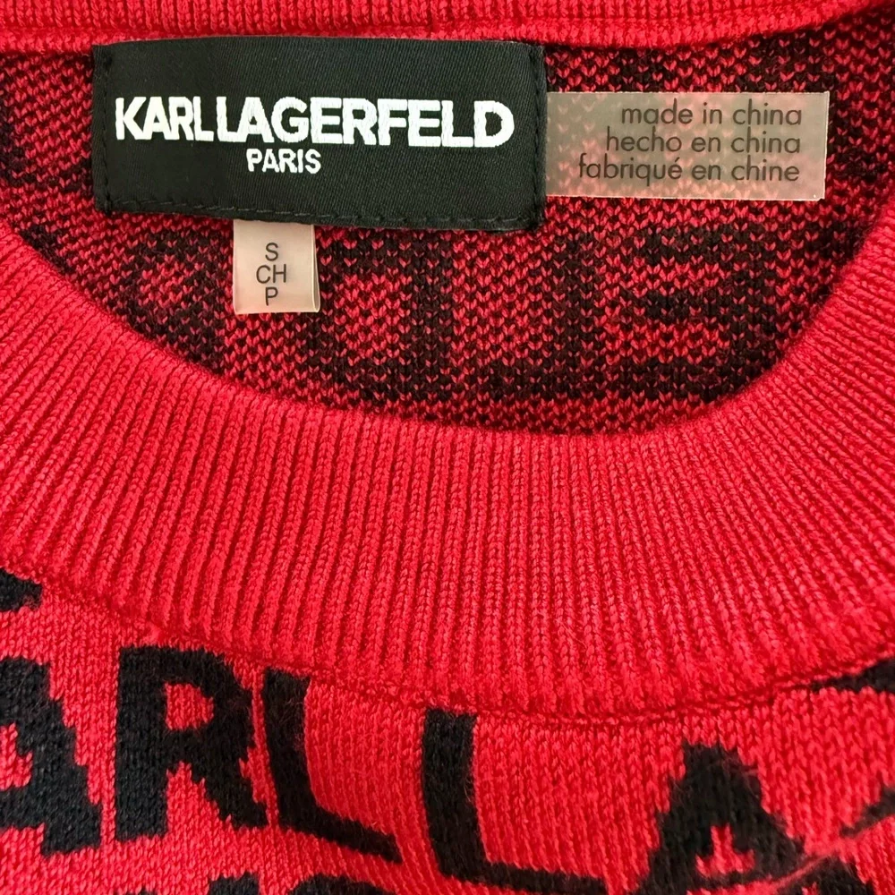 Karl Lagerfeld Paris Logo Signature Crewneck Sweater NWT Size S - Picture 6 of 9